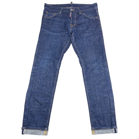 DSQUARED2 Men's Selvedge Slim Leg Jeans Size 44 Made In Italy